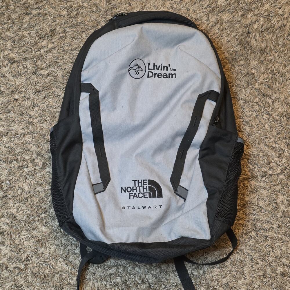 The North Face Stalwart Backpack Mid Gray Dark Heather/Tnf Black Livin The Dream